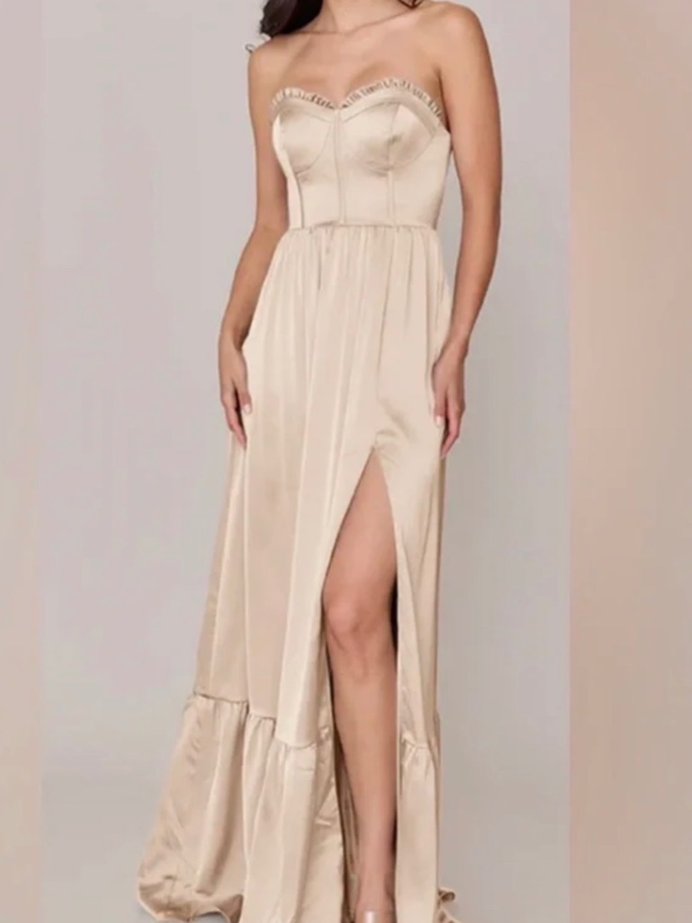 Revelry Valentina Satin Dress Size 6 Petite